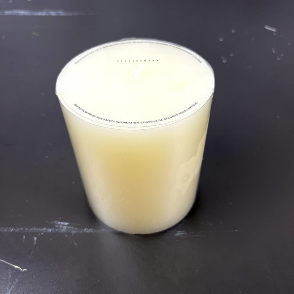 Pottery Barn Unscented Wax Pillar Candle - Ivory - Picture 3 of 5
